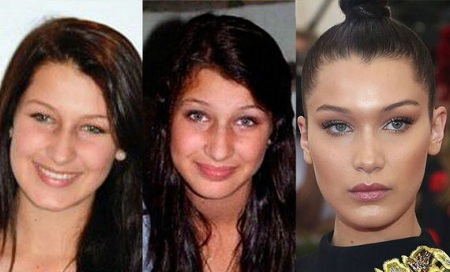 Bella Hadid sebelum dan selepas pembedahan plastik. Foto dalam pakaian renang, tinggi dan berat badan, parameter bentuk, biografi, usia