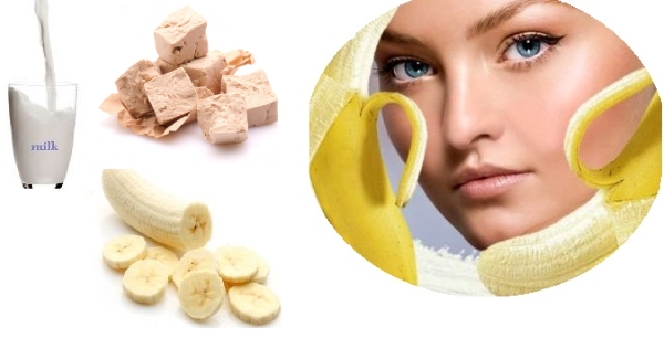 Banana maska ​​za lice protiv bora, kože oko očiju. Recepti s učinkom škroba i botoksa, med, jaje