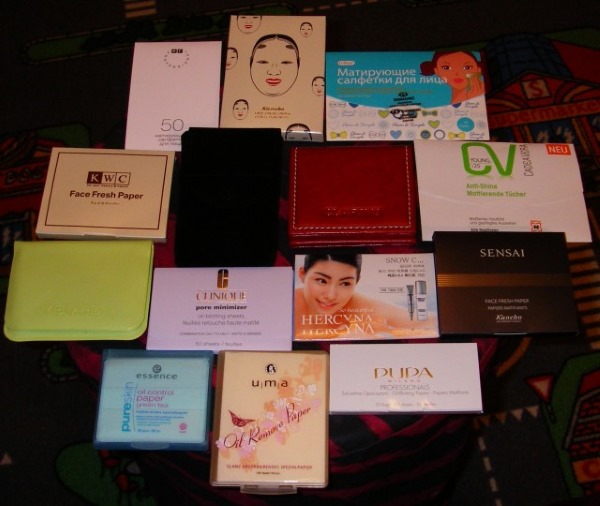 Matujące chusteczki do twarzy: Cosmetics Magnet, Cettua, Me Myself, Mary Kay, Yves Rocher, Letual, QVS, Oriflame, Gourmandiz, Tonymoly