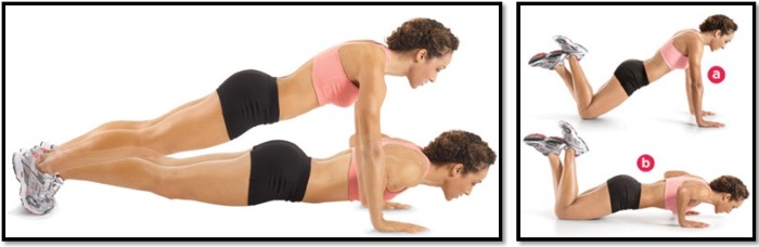 Push-ups από το πάτωμα: τι οι μύες ταλαντεύονται σε άνδρες, γυναίκες. Τεχνική εκτέλεσης, πρόγραμμα για αρχάριους, τύπους push-ups