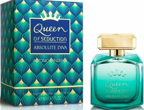 Perfumes de Antonio Banderas para mulheres: Rainha da sedução, Ouro seu segredo, Azul Sedução, Rainha. Preços e avaliações