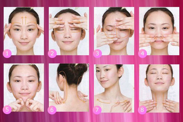 Gimnasia para el rostro de arrugas: mímica, japonesa, tibetana, china. Ejercicios de flacidez, diagrama