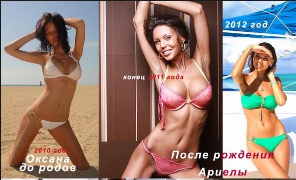 Oksana Samoilova avant et après la chirurgie plastique: photo de sa jeunesse avant la chirurgie, taille, poids, tatouage, paramètres de la figure
