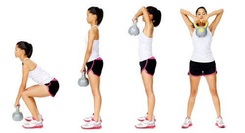 Circuit training for girls for all muscle groups at home. Exercises for burning fat with kettlebells, ball
