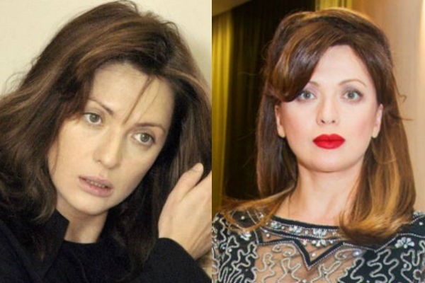 Olga Drozdova antes e depois da cirurgia plástica. Foto na juventude, como parece agora, como mudou
