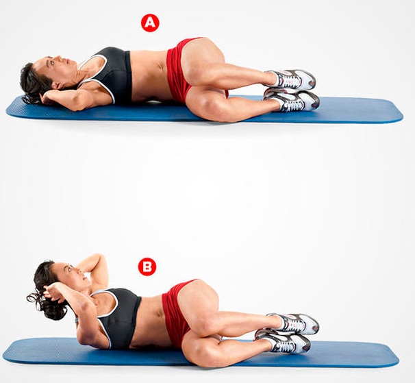 Exercici eficaç per aprimar l’abdomen i els laterals per a dones i homes. Programa d'entrenament