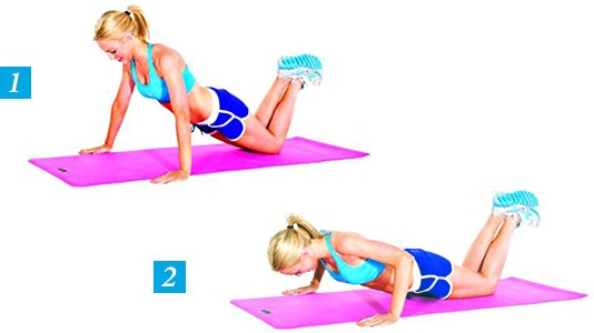Floor push up-program för nybörjare. Tabell för att få muskelmassa, gå ner i vikt, pumpa bröstmuskler, för alla kroppens muskler