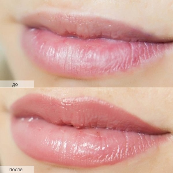 Maquillaje de labios permanente con sombreado. Fotos antes y después del procedimiento, precio.