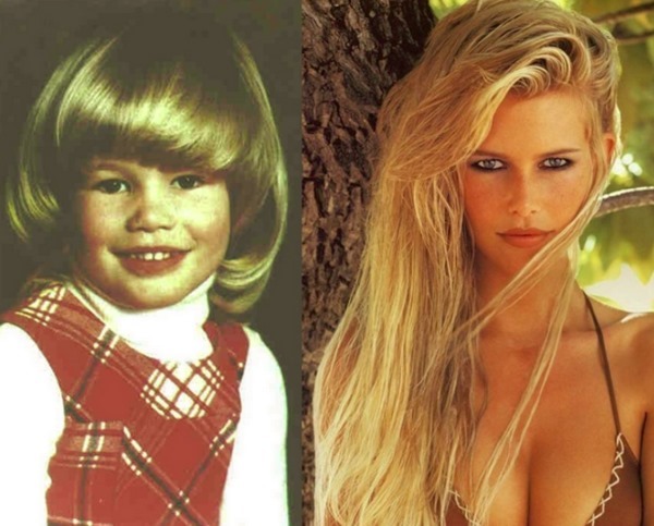 Цлаудиа Сцхиффер у младости и сада. Фотографија како изгледа пре и после пластичне хирургије