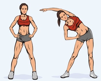 การออกกำลังกายเพื่อลบด้านข้างและท้องสำหรับผู้หญิงในโรงยิมที่บ้าน