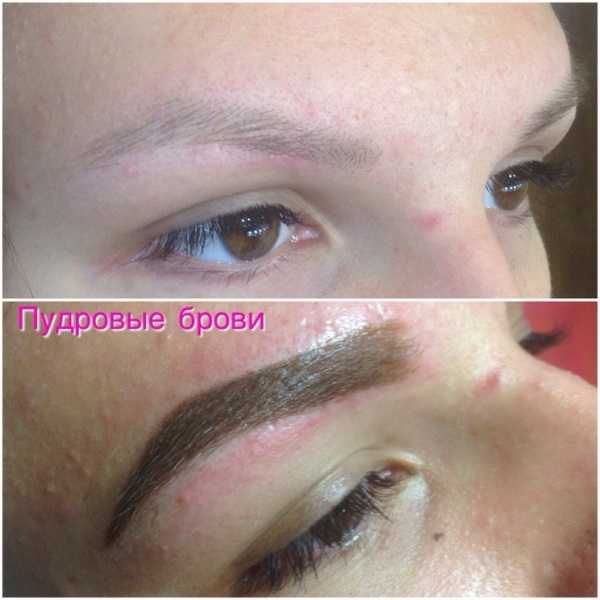 Permanent eyebrow makeup, powder coating. Before and after photos, how long, healing