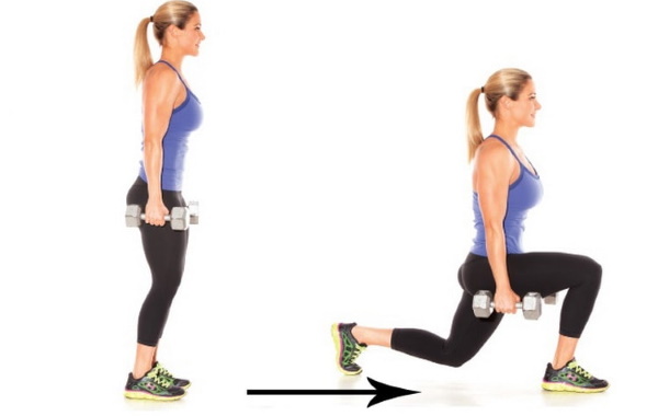 Grundübungen mit Hanteln für Frauen an Schultern, Rücken, Beinen, allen Muskelgruppen