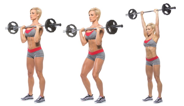 Shoulder exercise for girls in the gym. Video tutorials, photo