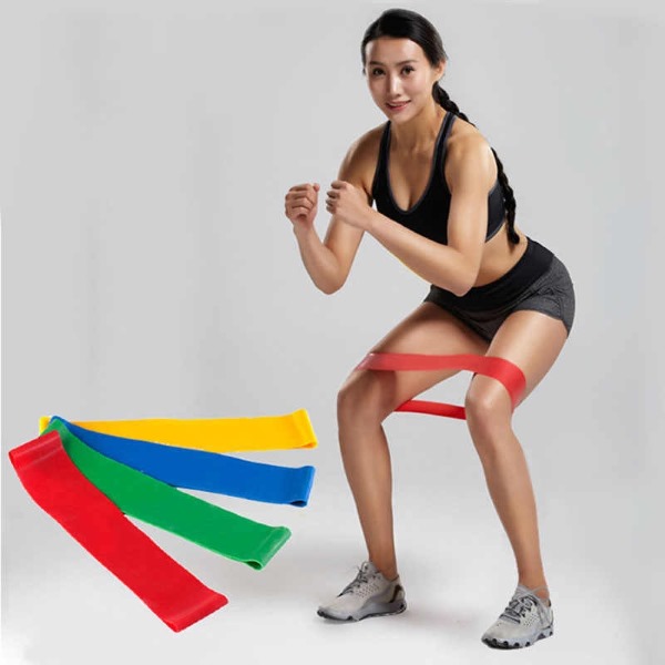 Exercices avec bande de fitness en caoutchouc élastique, extenseur, latex, mini, silicone