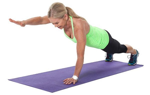Oefening voor uithoudingsvermogen en kracht voor benen, armen, ademhaling