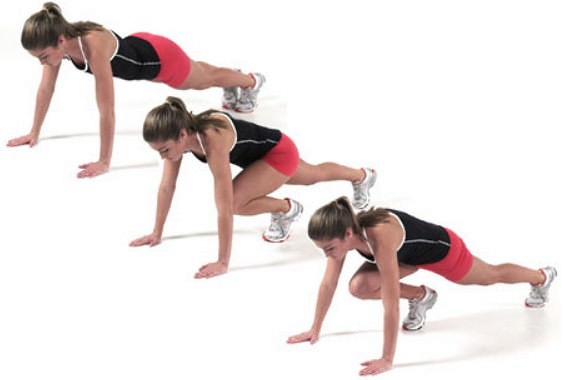 Oefening voor uithoudingsvermogen en kracht voor benen, armen, ademhaling