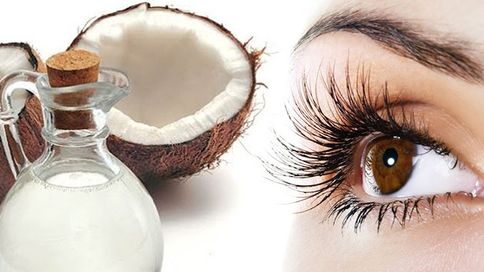 Minyak kelapa untuk bulu mata. Ulasan, faedah aplikasi, foto sebelum dan sesudah